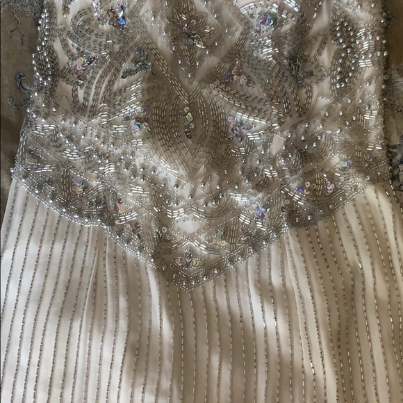 Vintage beaded halter cocktail dress - Picture 3 of 9